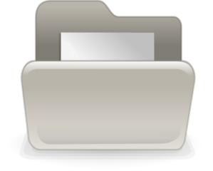 Open White Folder Clip Art